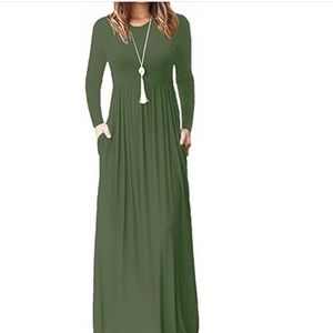 Long Casual Maxi Dress w/ Pockets